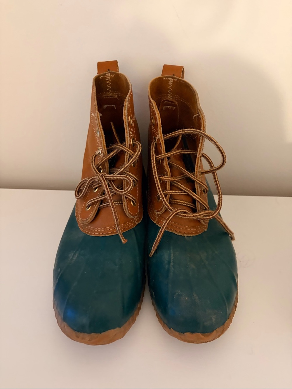 Eddie Bauer green and Brown Duck Boots